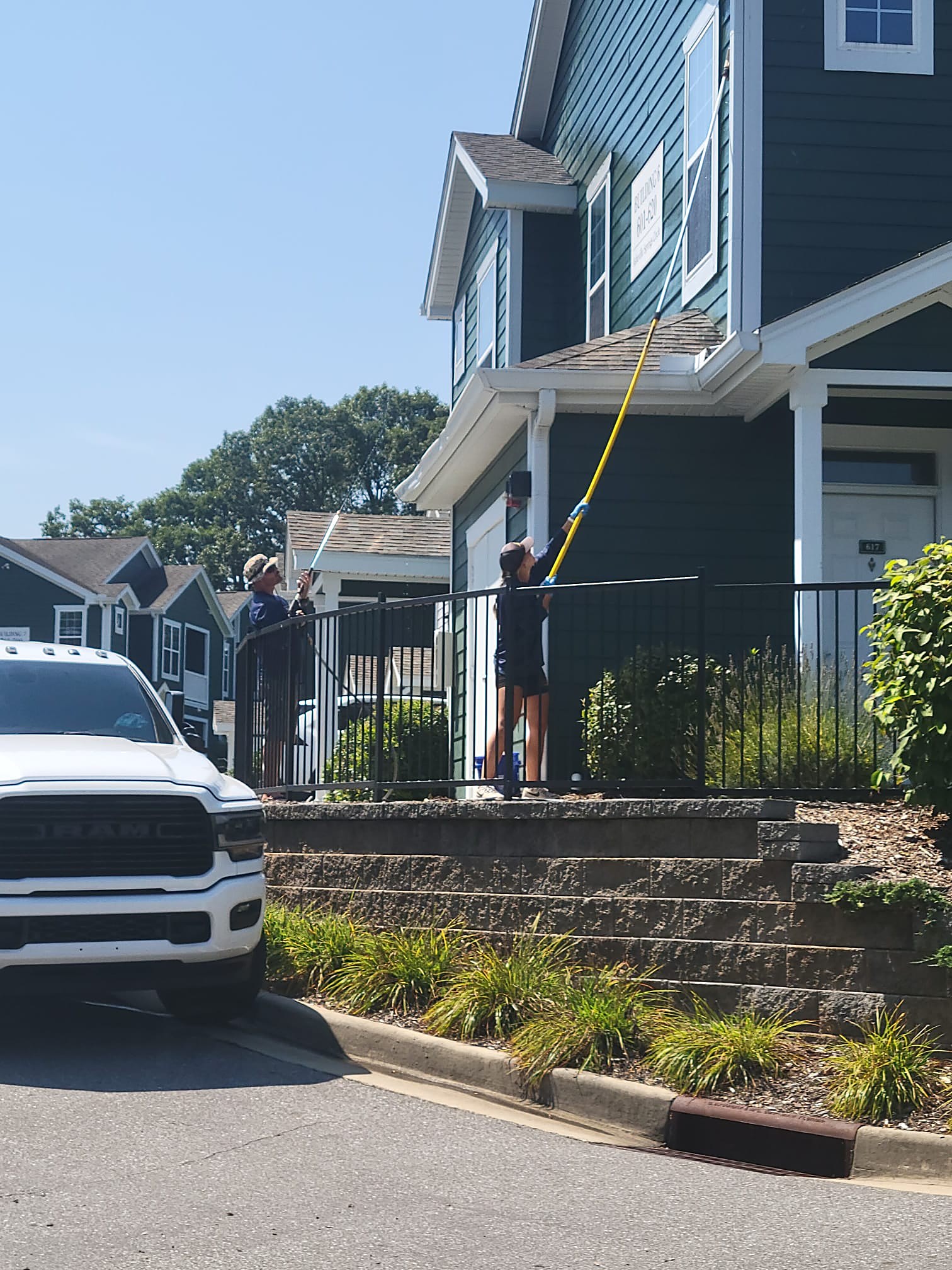 Appalachian Pressure Washing at work on a WNC home